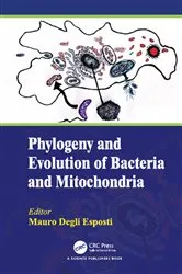 Book cover of Phylogeny and Evolution of Bacteria and Mitochondria by Mauro Degli Esposti