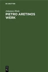 Book cover of Pietro Aretinos Werk by Johannes Hösle