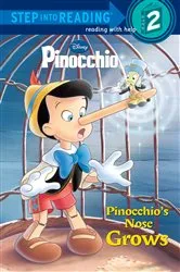 Book cover of Pinocchio's Nose Grows (Disney Pinocchio) by Barbara Gaines Winkelman