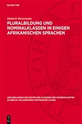 Book cover of Pluralbildung und Nominalklassen in einigen afrikanischen Sprachen by Diedrich Westermann