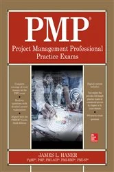 Book cover of PMP Project Management Professional Practice Exams by James Lee Haner