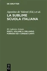 Book cover of Poeti, Volume 2: Orlando furioso ed i cinque canti by M. Lodovico Ariosto
