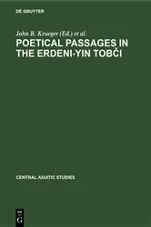 Book cover of Poetical Passages in the Erdeni-Yin Tobči by John R. Krueger