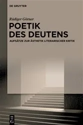 Book cover of Poetik des Deutens by Rüdiger Görner