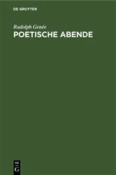 Book cover of Poetische Abende by Rudolph Genée