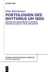Book cover of Poetologien des Rhythmus um 1800 by Elisa Ronzheimer