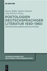 Book cover of Poetologien deutschsprachiger Literatur 1930-1960 by Moritz Baßler
