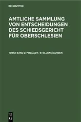Book cover of Poglądy / Stellungnahmen by Schiedsgericht für Oberschlesien
