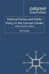 Book cover of Political Parties and Public Policy in the German Länder by E. Turner