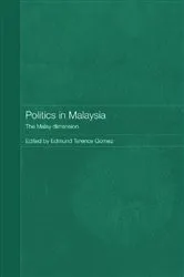Book cover of Politics in Malaysia by Edmund Terence Gomez