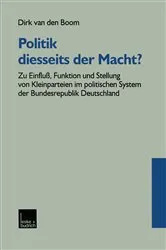 Book cover of Politik diesseits der Macht? by Dirk van den Boom