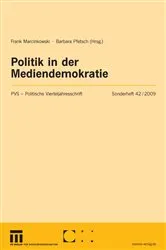 Book cover of Politik in der Mediendemokratie by Frank Marcinkowski