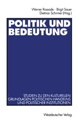 Book cover of Politik und Bedeutung by Werner Rossade
