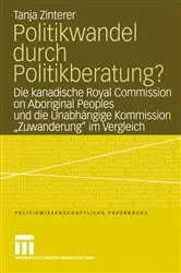 Book cover of Politikwandel durch Politikberatung? by Tanja Zinterer
