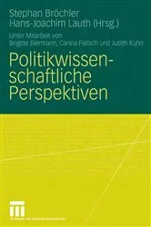 Book cover of Politikwissenschaftliche Perspektiven by Stephan Bröchler