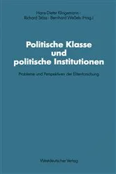 Book cover of Politische Klasse und politische Institutionen by Hans-Dieter Klingemann