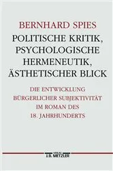 Book cover of Politische Kritik, psychologische Hermeneutik, Ã¤sthetischer Blick by Bernhard Spies