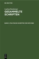 Book cover of Politische Schriften von 1879–1892 by Ludwig Bamberger