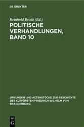 Book cover of Politische Verhandlungen, Band 10 by Reinhold Brode
