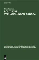 Book cover of Politische Verhandlungen, Band 14 by Max Hein