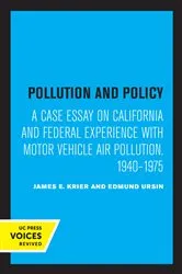 Book cover of Pollution and Policy by James E. Krier