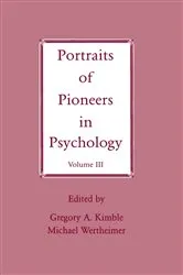 Book cover of Portraits of Pioneers in Psychology by Gregory A. Kimble