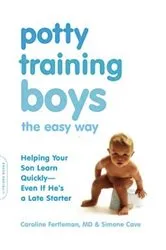 Book cover of Potty Training Boys the Easy Way by Caroline Fertleman