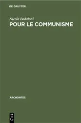 Book cover of Pour le communisme by Unknown