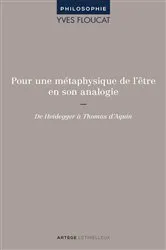 Book cover of Pour une métaphysique de l'être en son analogie by Yves Floucat