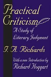 Book cover of Practical Criticism by I. A. Richards