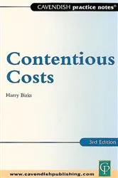 Book cover of Practice Notes on Contentious Costs by Harry Birks