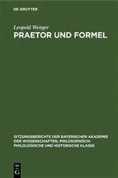 Book cover of Praetor und Formel by Leopold Wenger