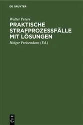 Book cover of Praktische Strafprozeßfälle mit Lösungen (8th ed.) by Unknown