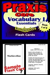 Book cover of PRAXIS Core Test Prep Essential Vocabulary 1 Review--Exambusters Flash Cards--Workbook 1 of 8 by PRAXIS Core Exambusters