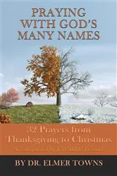 Book cover of Praying with God's Many Names by Elmer Towns