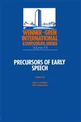 Book cover of Precursors of Early Speech by Unknown