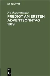 Book cover of Predigt am ersten Adventsonntag 1819 by Unknown