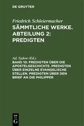 Book cover of Predigten über die Apostelgeschichte. Predigten über einzelne evangelische Stellen. Predigten über den Brief an die Philipper by Ad. Sydow
