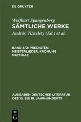 Book cover of Predigten. Meisterlieder. Krönung Matthiae by András Vizkelety