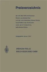 Book cover of Preisverzeichnis by Berlin Springer
