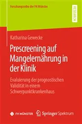 Book cover of Prescreening auf Mangelernährung in der Klinik by Katharina Gewecke