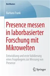 Book cover of Presence messen in laborbasierter Forschung mit Mikrowelten by Barbara Frank