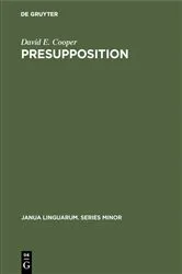 Book cover of Presupposition by David E. Cooper