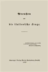 Book cover of Preußen und die italienische Frage by Constantin Rößler