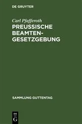 Book cover of Preußische Beamten-Gesetzgebung by Unknown