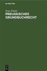 Book cover of Preußisches Grundbuchrecht by Unknown