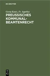Book cover of Preußisches Kommunalbeamtenrecht by Georg Kautz