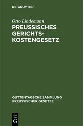 Book cover of Preussisches Gerichtskostengesetz (8th ed.) by Otto Lindemann