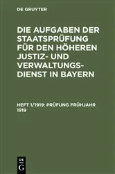 Book cover of Prüfung Frühjahr 1919 by Unknown