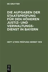 Book cover of Prüfung Herbst 1919 by Unknown